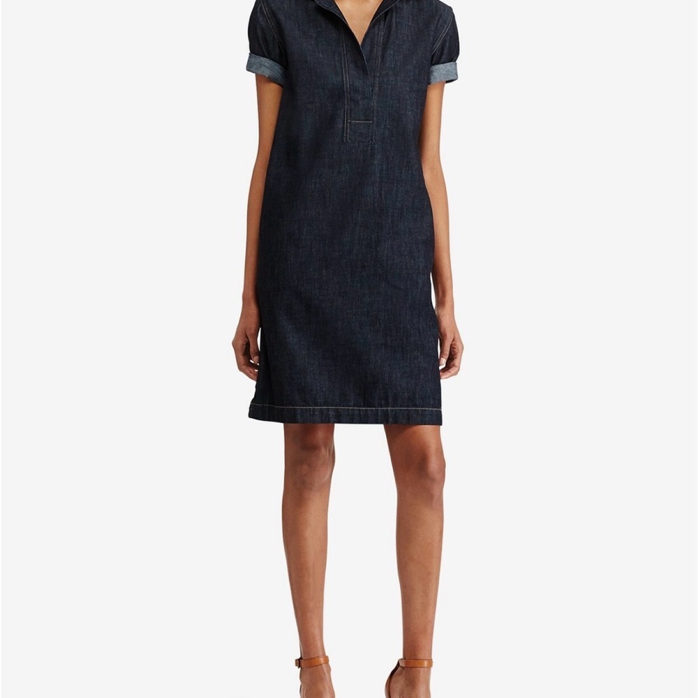 Lauren Indigo Denim Shift Dress